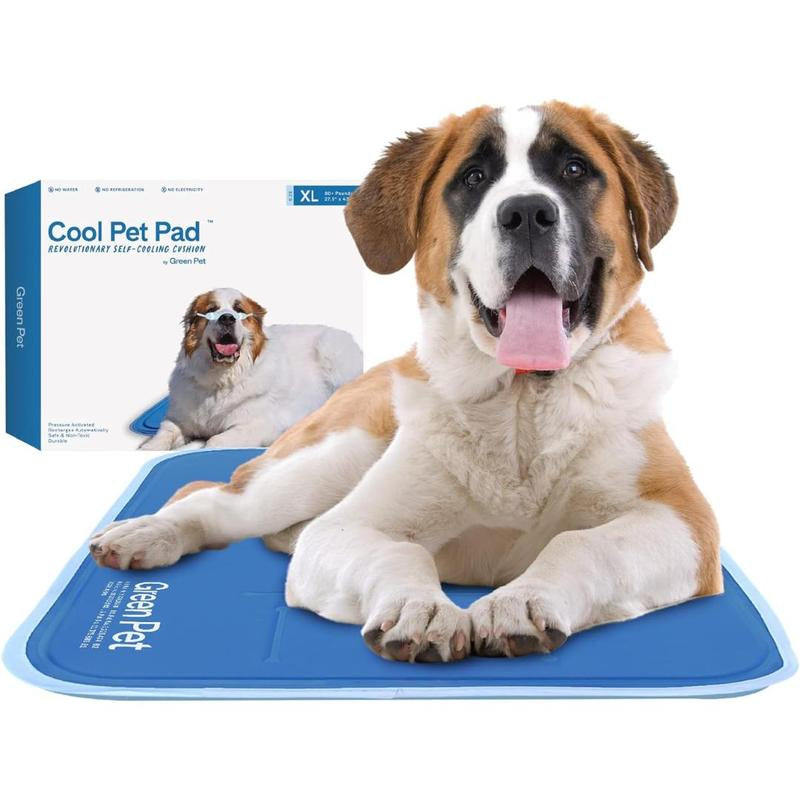 The Green Pet Shop Innovative Dog Cooling Mat - Pressure Activated, Non-Toxic Gel, No Water Needed for Dogs and Cats