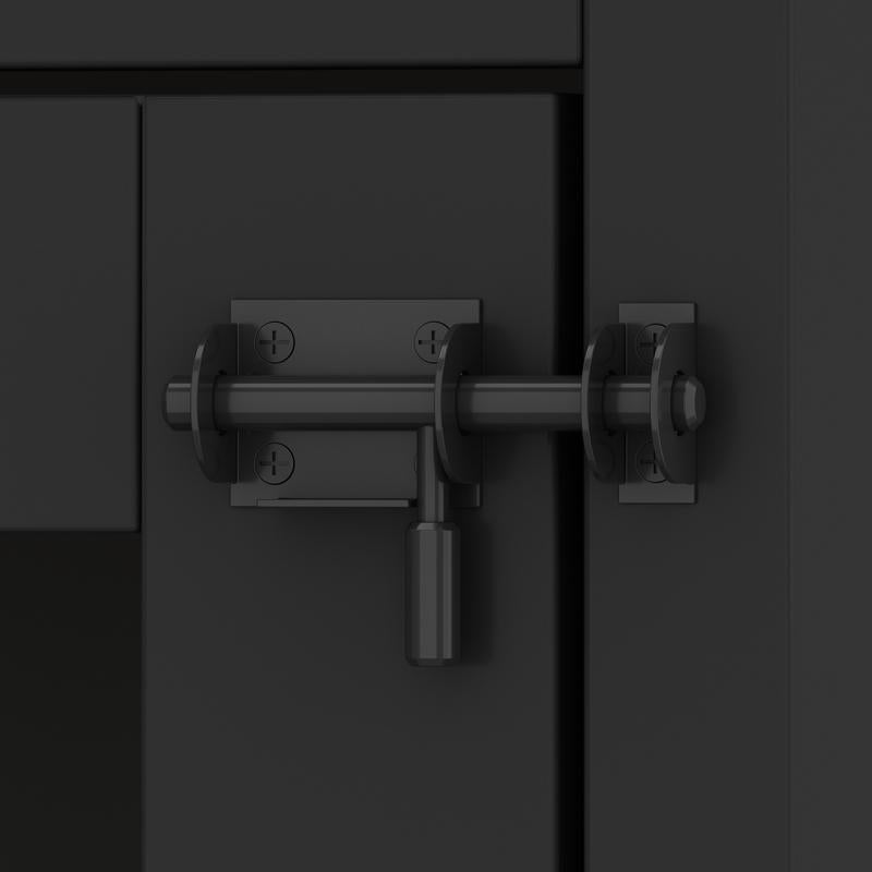 FUFU&GAGA Large Corner Dog Crate Furniture, Wooden L Shaped Double Dog Crate Kennel Furniture with Divider, XXL Heavty Duty Dog Crates Furniture