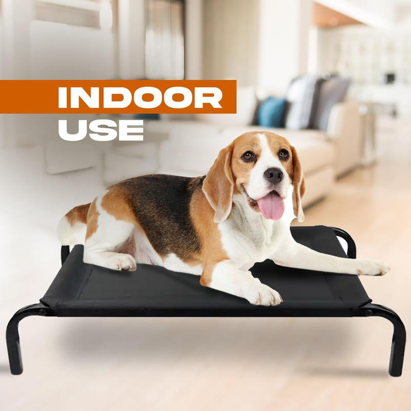 Tobag Global - Elevated Dog Bed Chew-Proof Elevated Pet Bed for Large Dogs & Cats Washable Dog Bed Portable No-Slip Indoor and Outdoor Dog Bed Easy Assembly (Large)