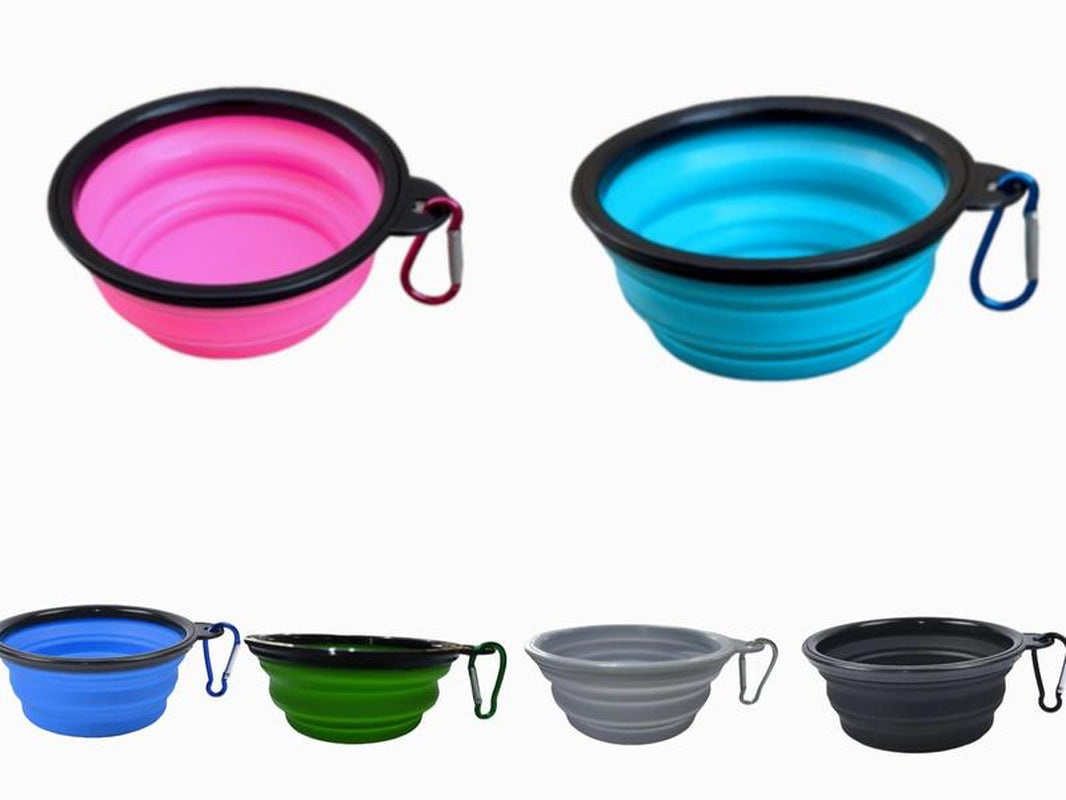Collapsible Dog Bowls for Travel, 2-Pack Dog Portable Water Bowl for Dogs Cats Pet Foldable Feeding Watering Dish for Traveling Camping Walking Hiking