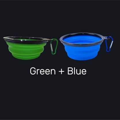 Collapsible Dog Bowls for Travel, 2-Pack Dog Portable Water Bowl for Dogs Cats Pet Foldable Feeding Watering Dish for Traveling Camping Walking Hiking