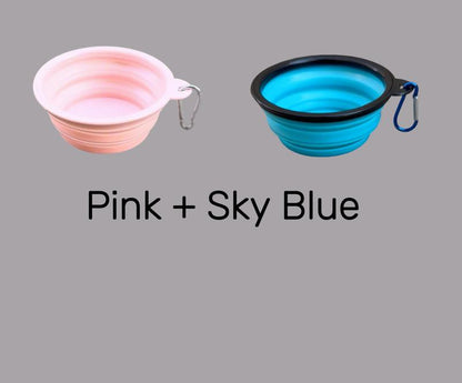 Collapsible Dog Bowls for Travel, 2-Pack Dog Portable Water Bowl for Dogs Cats Pet Foldable Feeding Watering Dish for Traveling Camping Walking Hiking