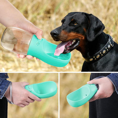 Portable Dog Water Bottle with Bowl Dispenser Antibacterial Leak Proof