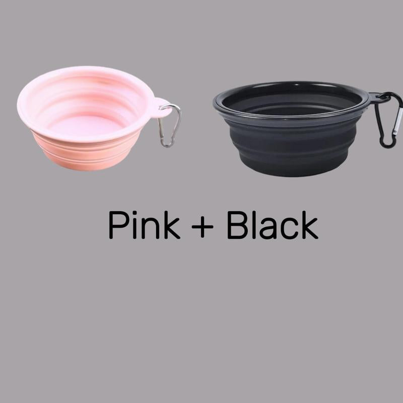 Collapsible Dog Bowls for Travel, 2-Pack Dog Portable Water Bowl for Dogs Cats Pet Foldable Feeding Watering Dish for Traveling Camping Walking Hiking